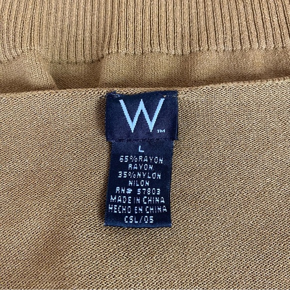 W For Woman Tan Beaded and Sequin Embellished Sweater Cardigan Size L - Picture 6 of 6